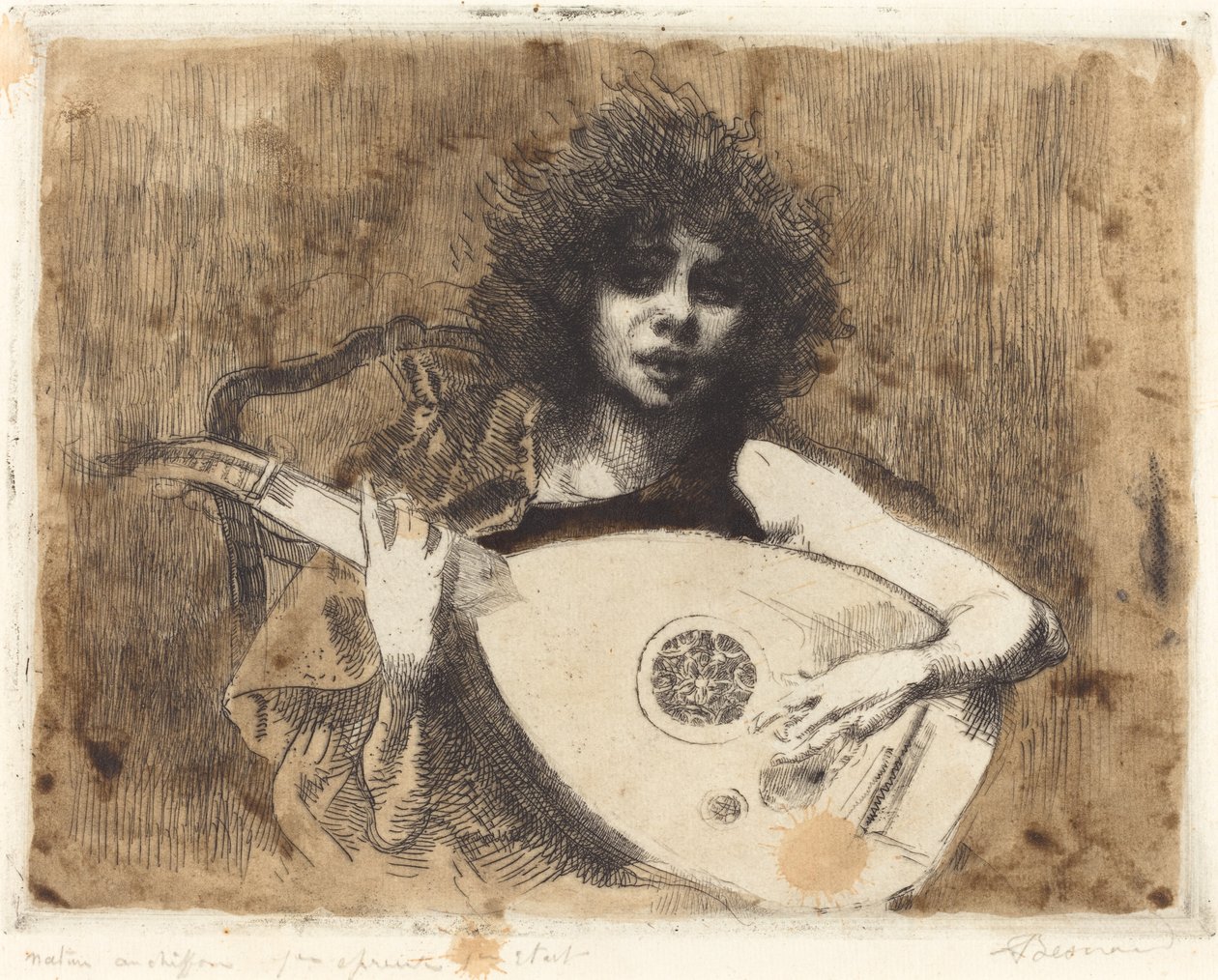 Luuttisoittaja, 1922. tekijältä Paul Albert Besnard