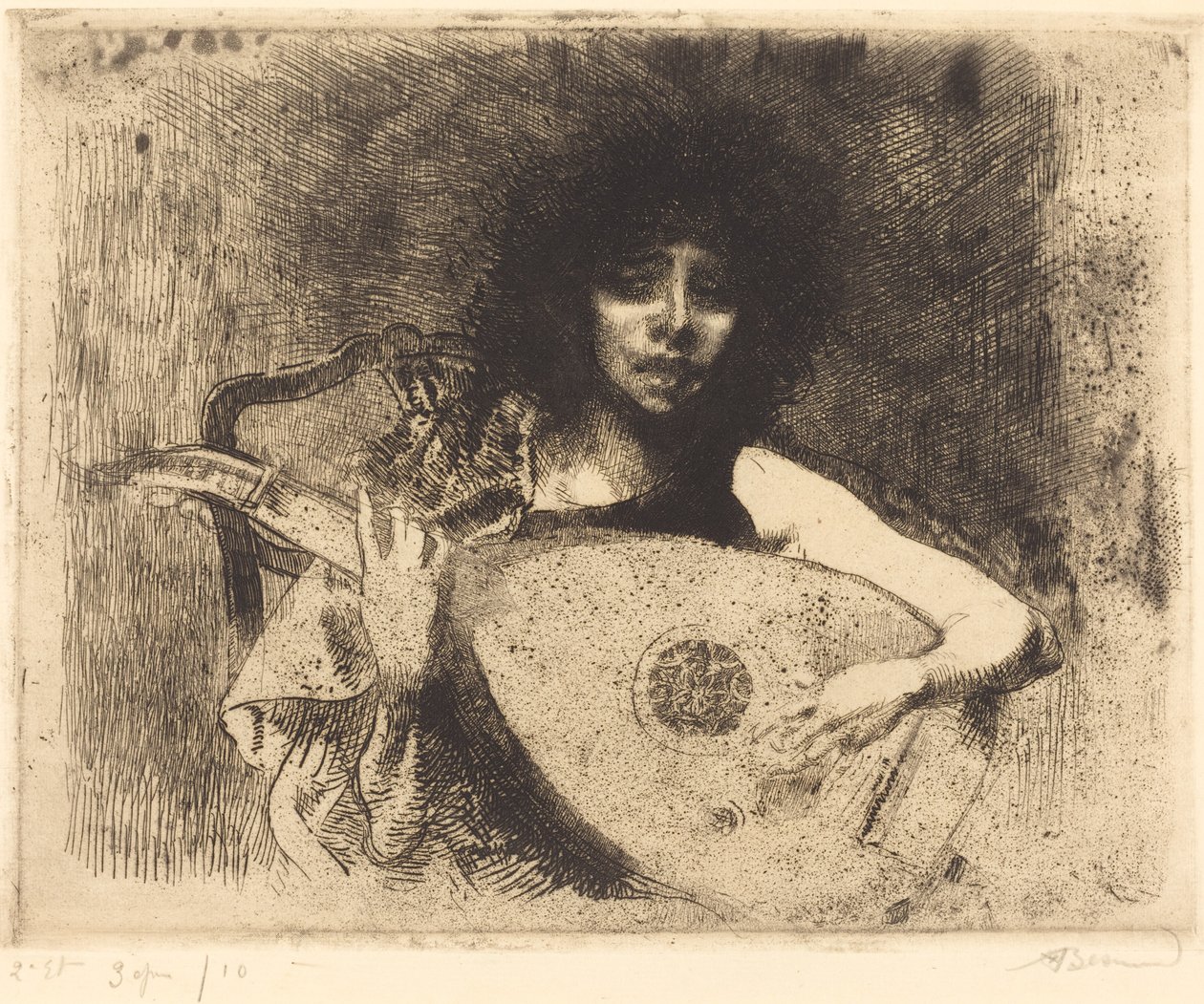 Luuttisoittaja, 1922. tekijältä Paul Albert Besnard