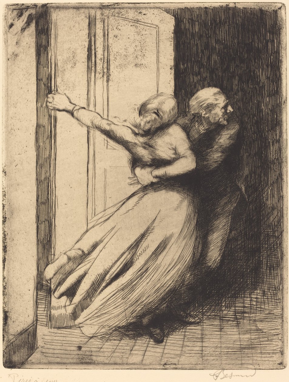 Raiskaus Le Viol, c. 1886. tekijältä Paul Albert Besnard