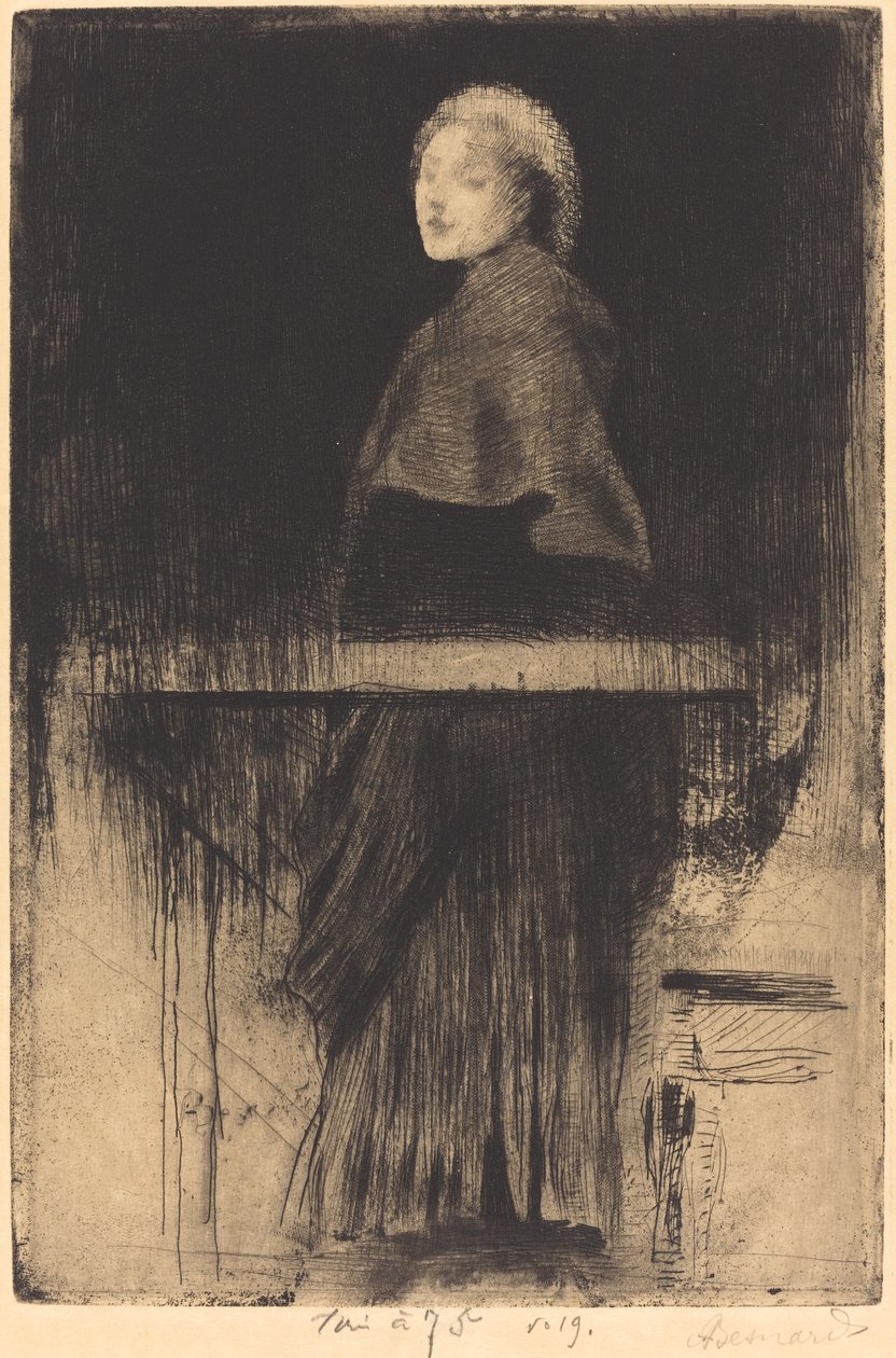 Nainen Cape La Femme a la Pelerinen kanssa, 1889. tekijältä Paul Albert Besnard