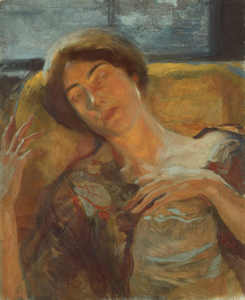 Naisen pää, n. 1890. tekijältä Paul Albert Besnard