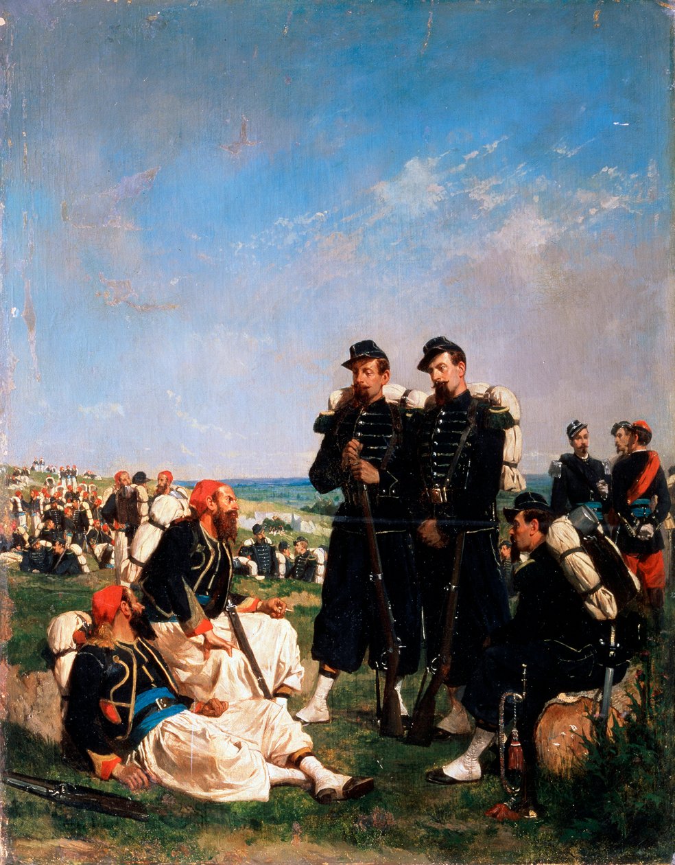 Ranskalainen leiri lähellä Sevastopolia, 1800-luku tekijältä Paul Alexandre Protais