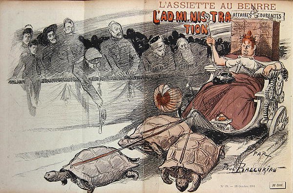 Karikatyyri Ranskan hallinnosta, "L