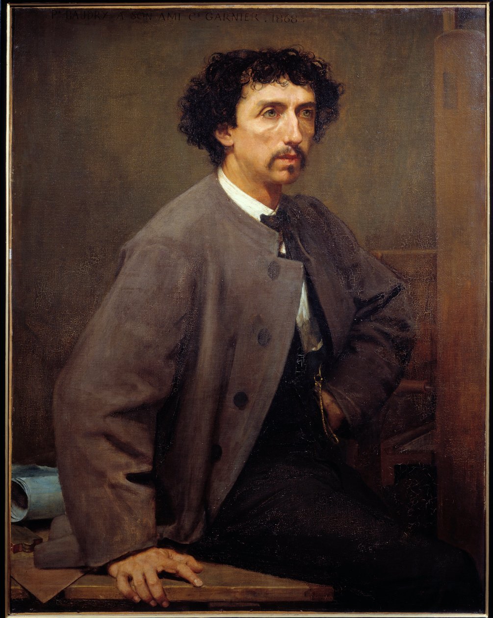 Charles Garnierin muotokuva, ranskalainen arkkitehti (1825 - 1898). Paul Baudryn maalaus (1828-1885) tekijältä Paul Baudry