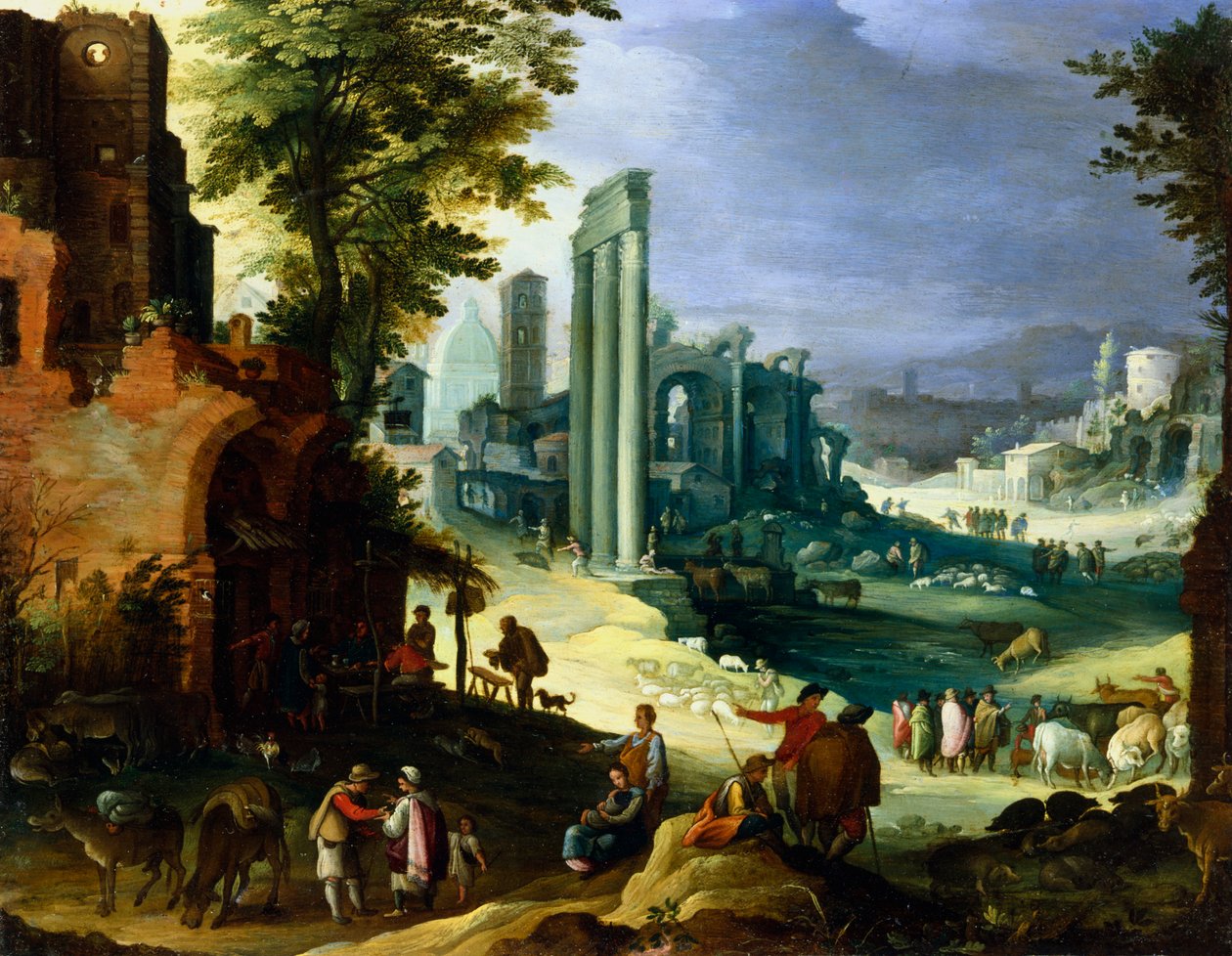 Näkymä Roomaan, c1574-1626 tekijältä Paul Bril