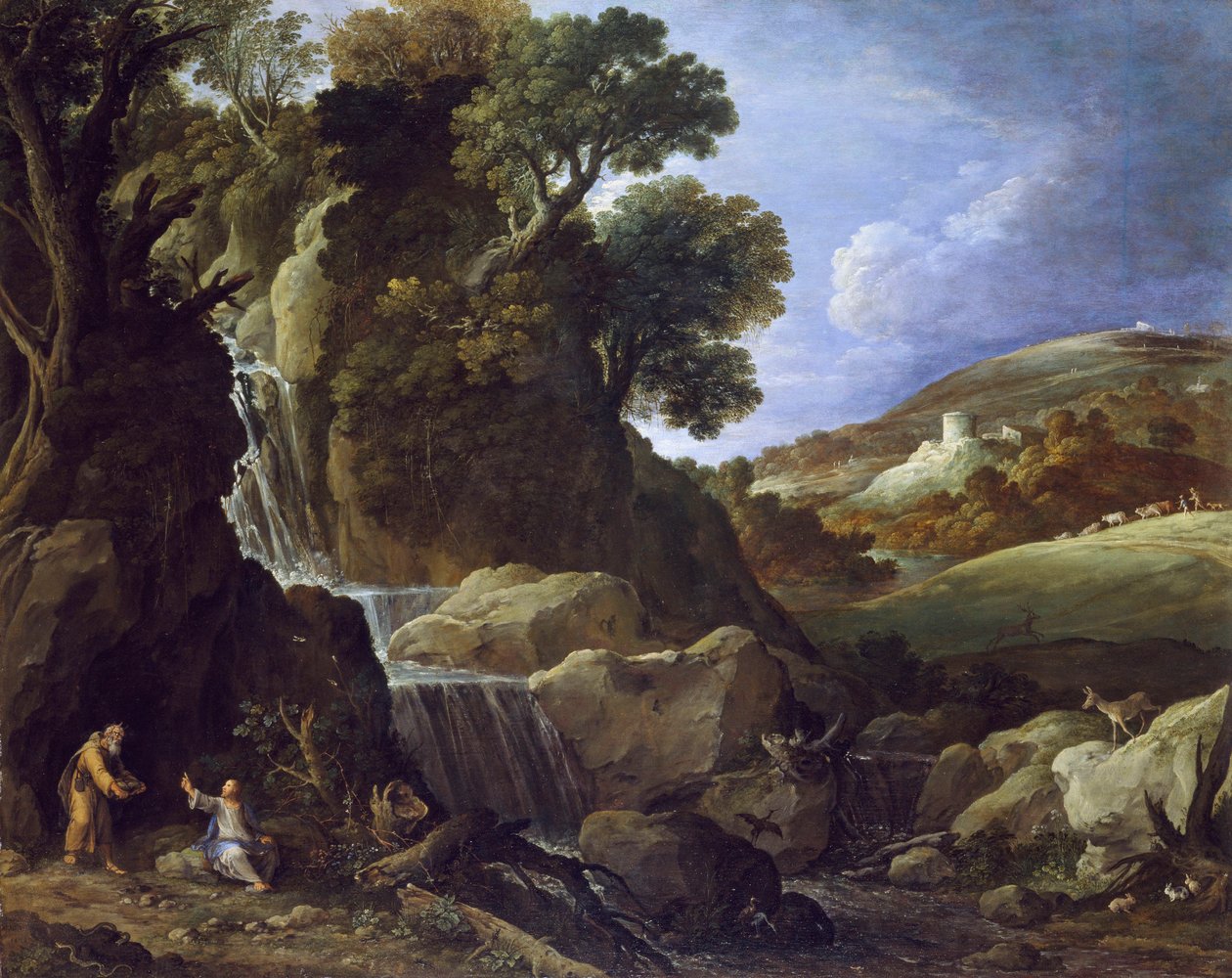 Kristus kiusattu erämaassa, 1626 tekijältä Paul Bril