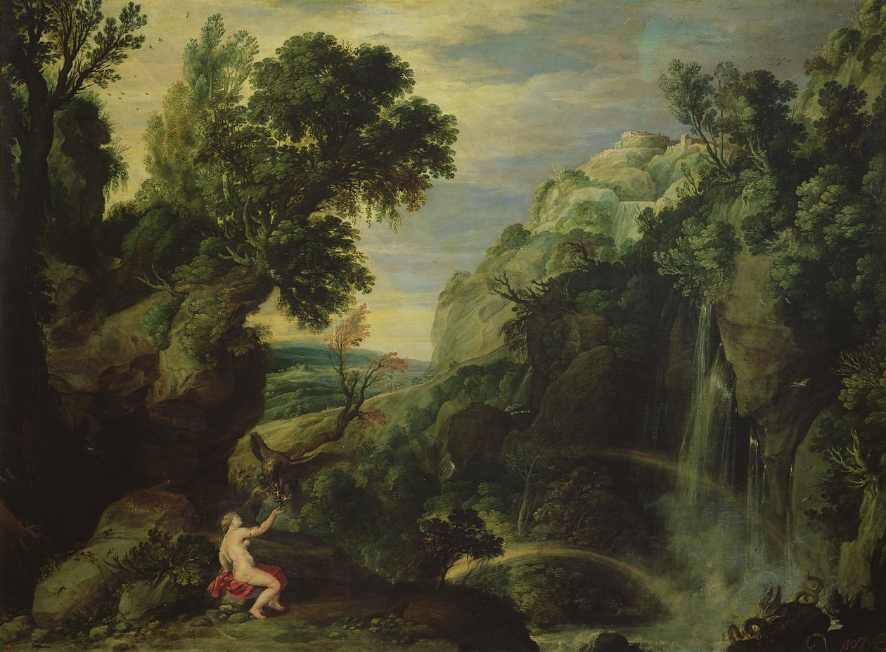 Hebe ja Jupiterin kotka, 1610 tekijältä Paul Bril