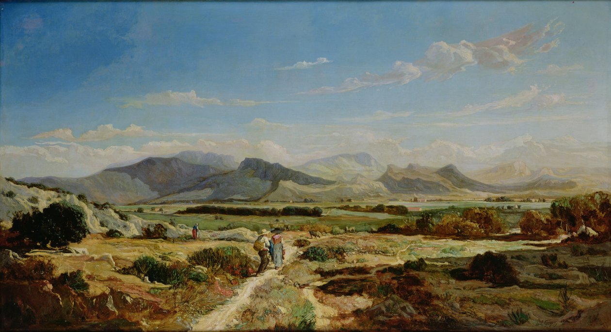 Hills lähellä Allauchia, 1862 tekijältä Paul Camille Guigou
