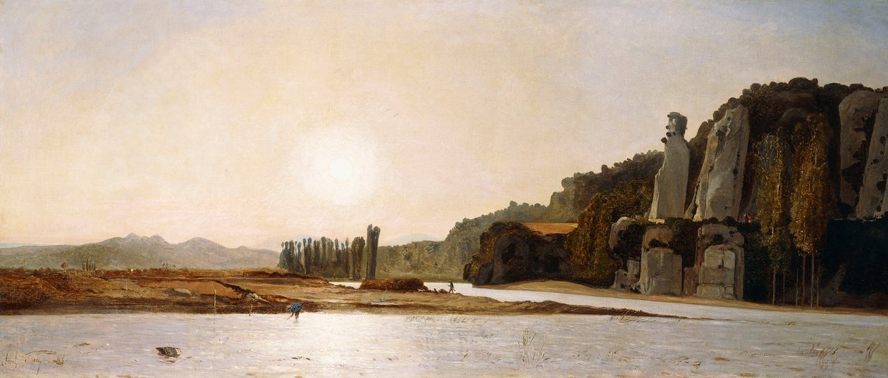 Auringonnousu Durancen rannoilla Mirabeaussa, 1865 tekijältä Paul Camille Guigou