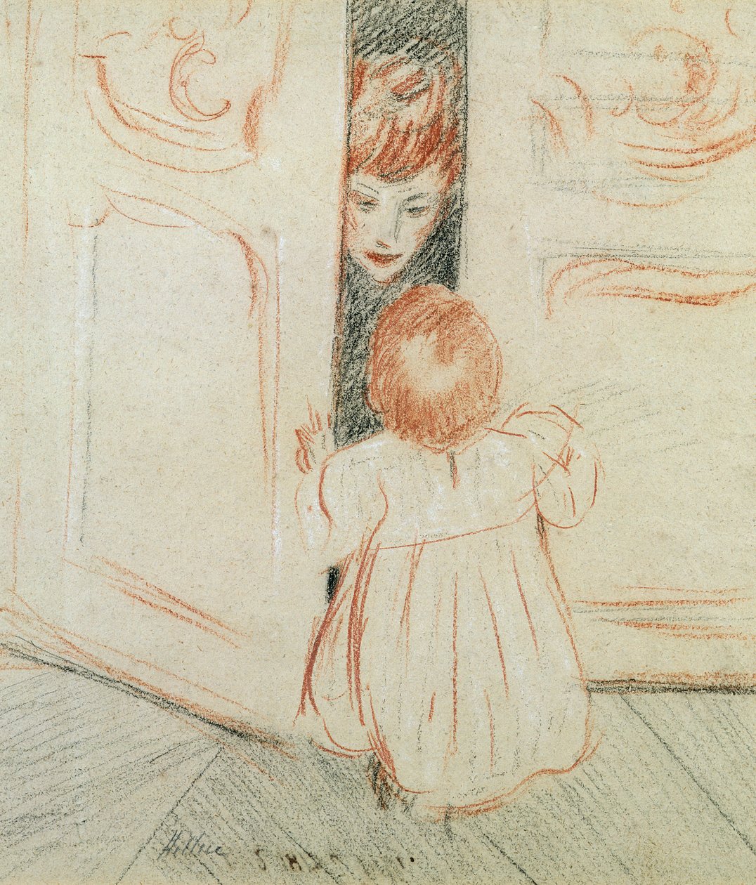 Piilosta (värikynä paperille) tekijältä Paul Cesar Helleu