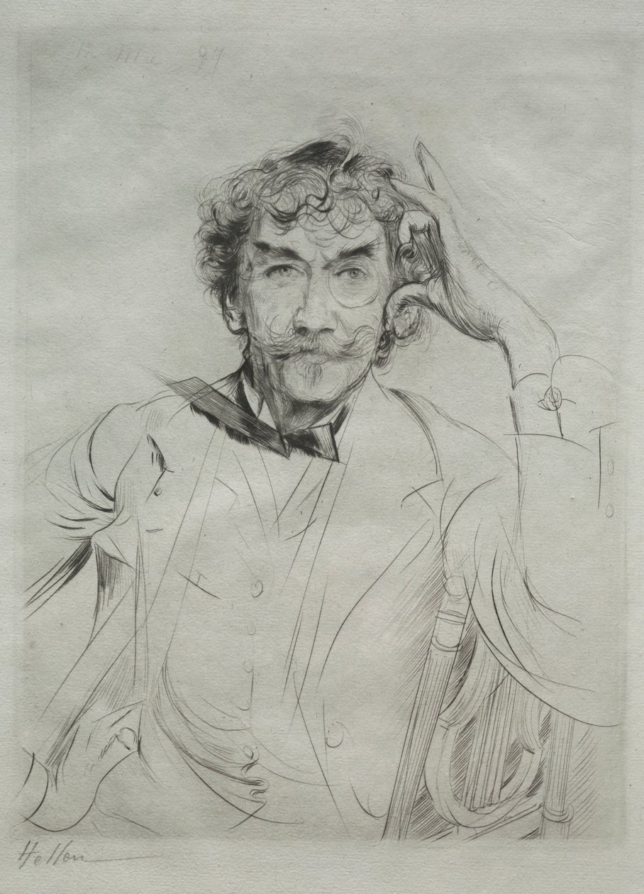 James MacNeill Whistler, 1897. tekijältä Paul Cesar Helleu