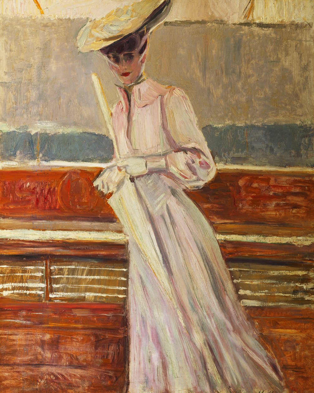 Madame Helleu Yacht Etoilella, n. 1902 tekijältä Paul Cesar Helleu