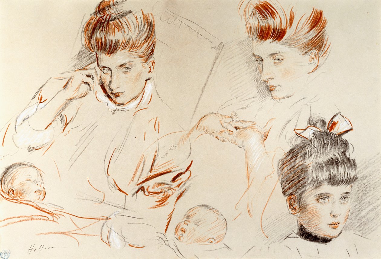 Luonnokset Mmesta, tekijältä Paul Cesar Helleu