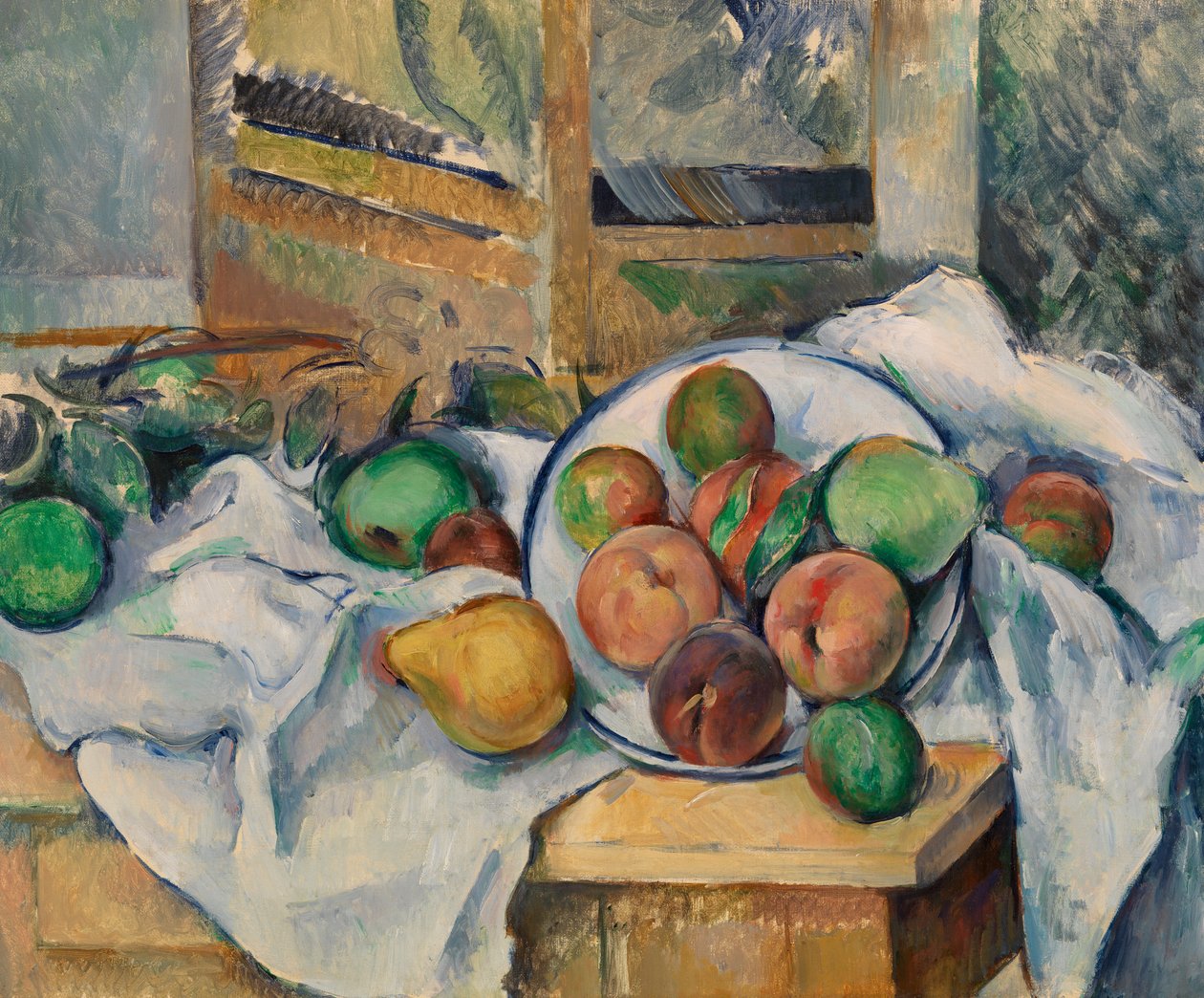 A Table Corner, n. 1895 (öljy kankaalle) tekijältä Paul Cézanne