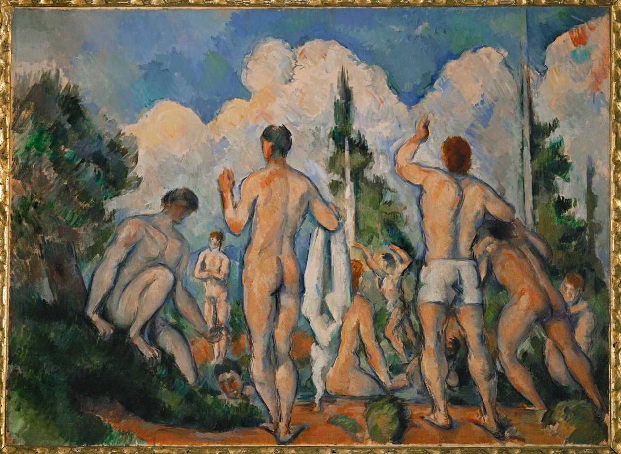 Kylpijät (öljy kankaalle) tekijältä Paul Cezanne