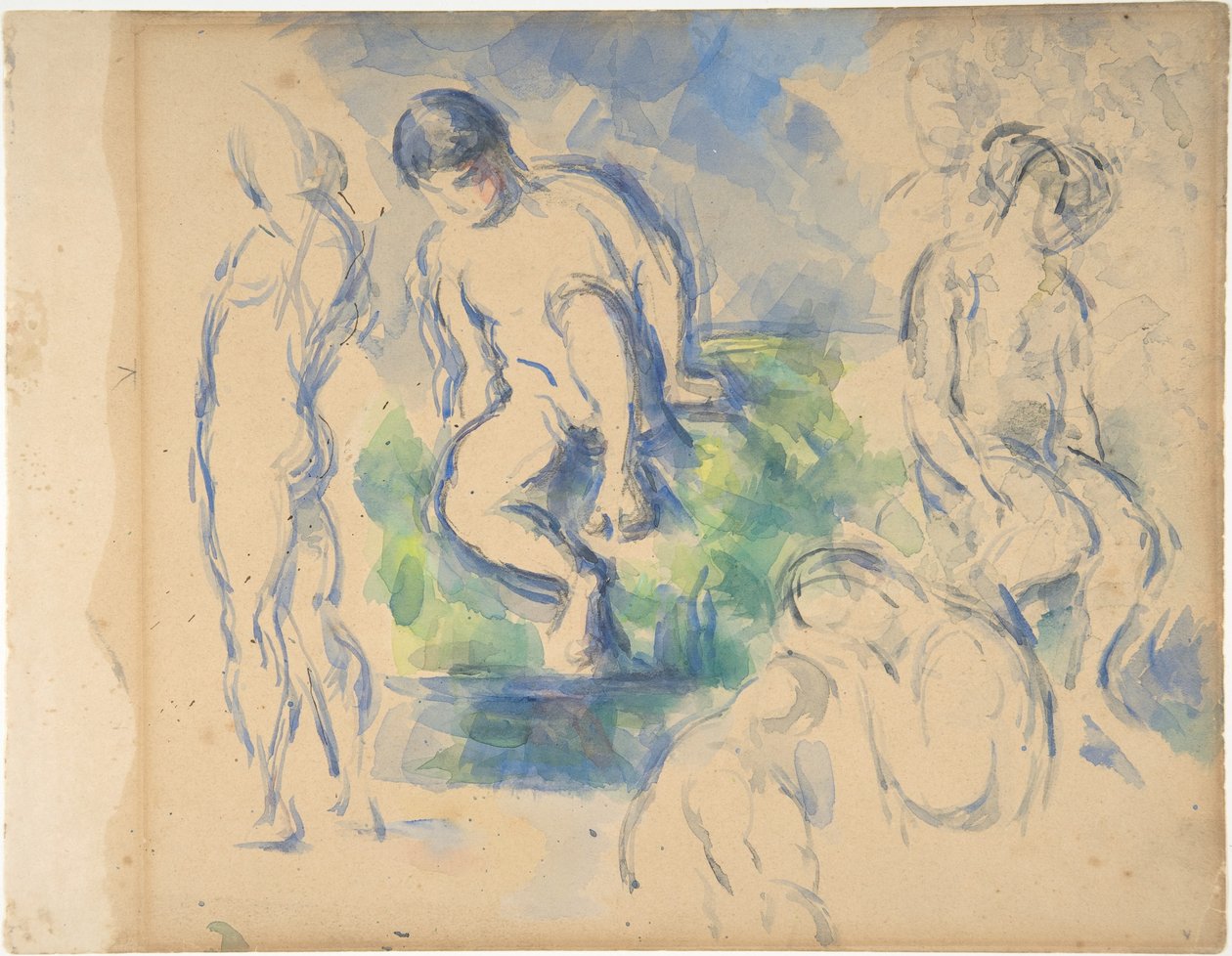 Badende (recto); Stillleben (verso) tekijältä Paul Cézanne