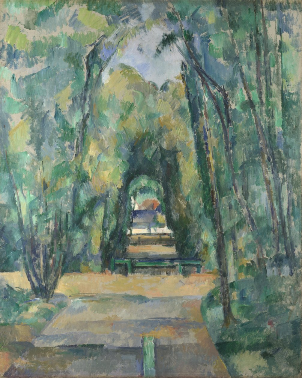 Cezanne, Paul (1839-1906) Avenue at Chantilly Öljy kankaalle 1888 National Gallery, Lontoo 82x66 tekijältä Paul Cézanne