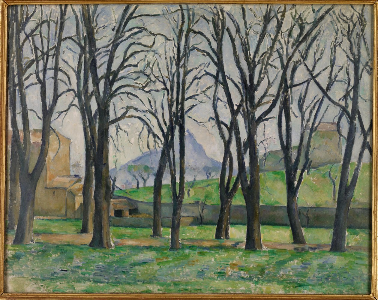 Kastanjapuita Jas de Bouffanissa tekijältä Paul Cézanne