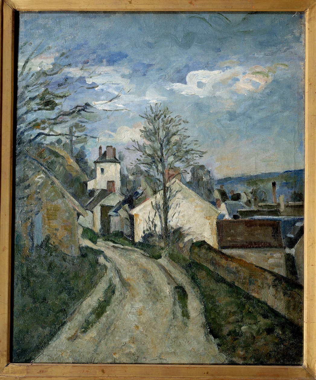 Tohtori Gachetin talo Auversissa. Paul Cezannen maalaus (1839-1906) tekijältä Paul Cézanne