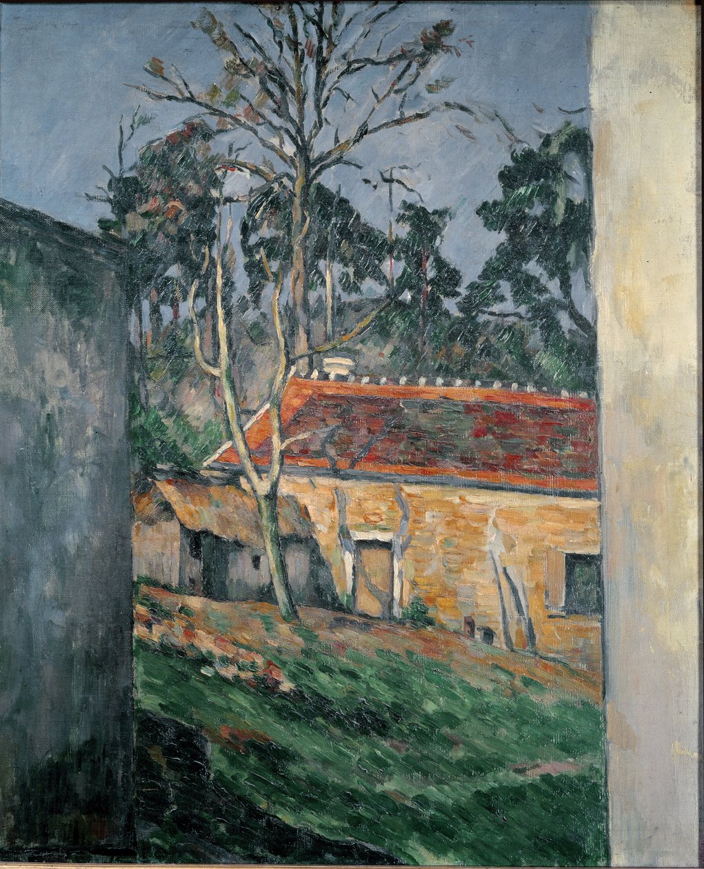 Maatila Auversissa - öljy kankaalle tekijältä Paul Cézanne