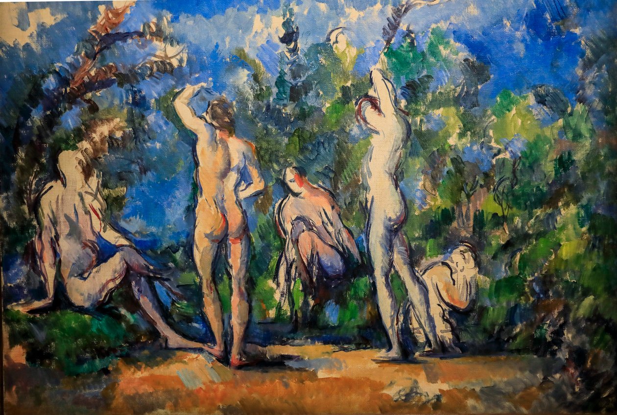 Five Baathers 1900 - 1904 (Öljy kankaalle) tekijältä Paul Cézanne