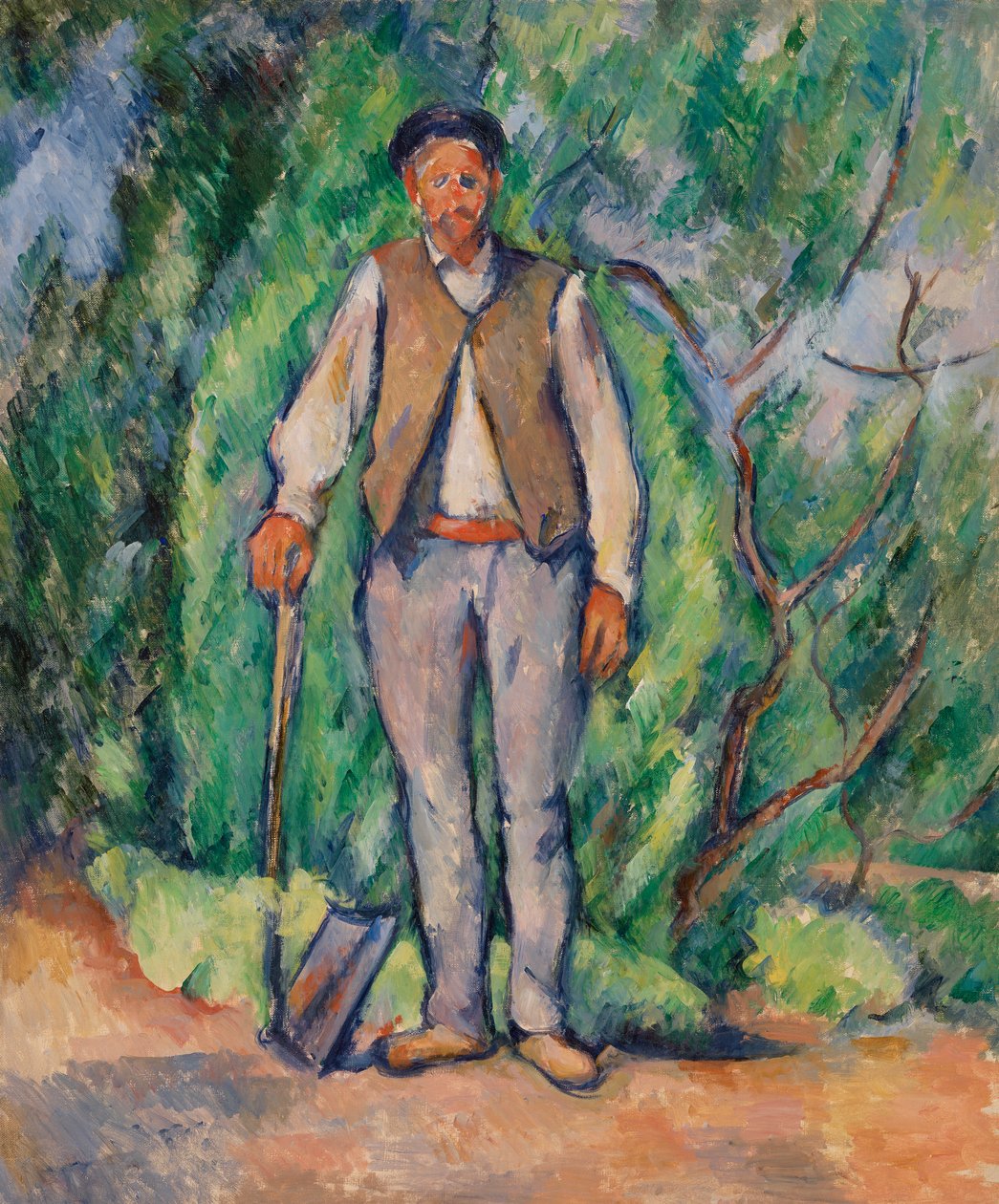Puutarhuri (öljy kankaalle) tekijältä Paul Cézanne