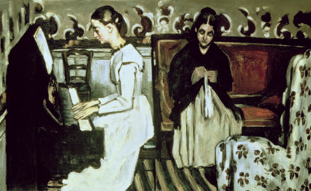 Tyttö pianon ääressä (Alkusoitto Tannhauserille) tekijältä Paul Cézanne