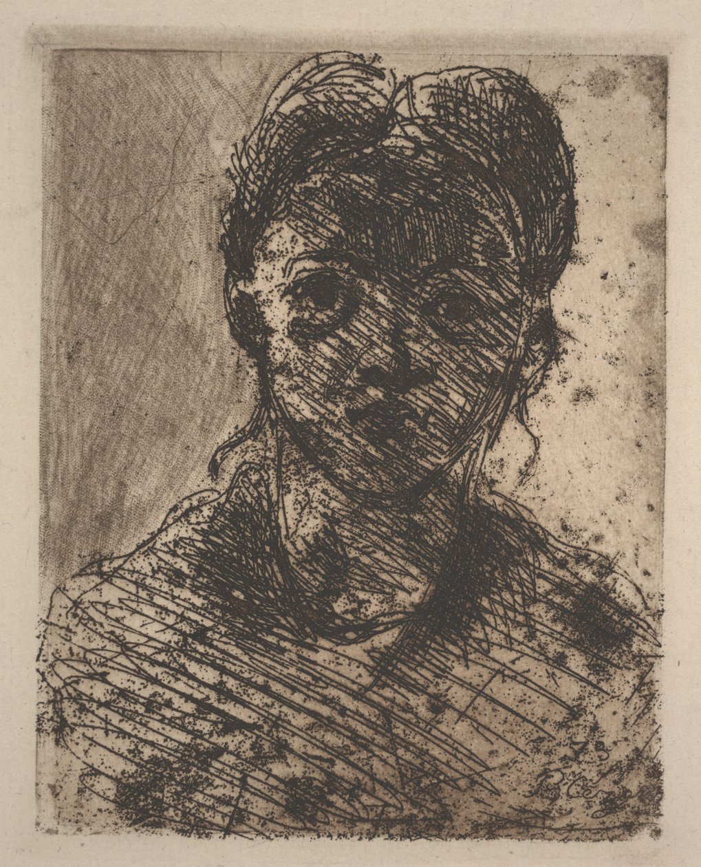 Nuoren tytön pää tekijältä Paul Cézanne