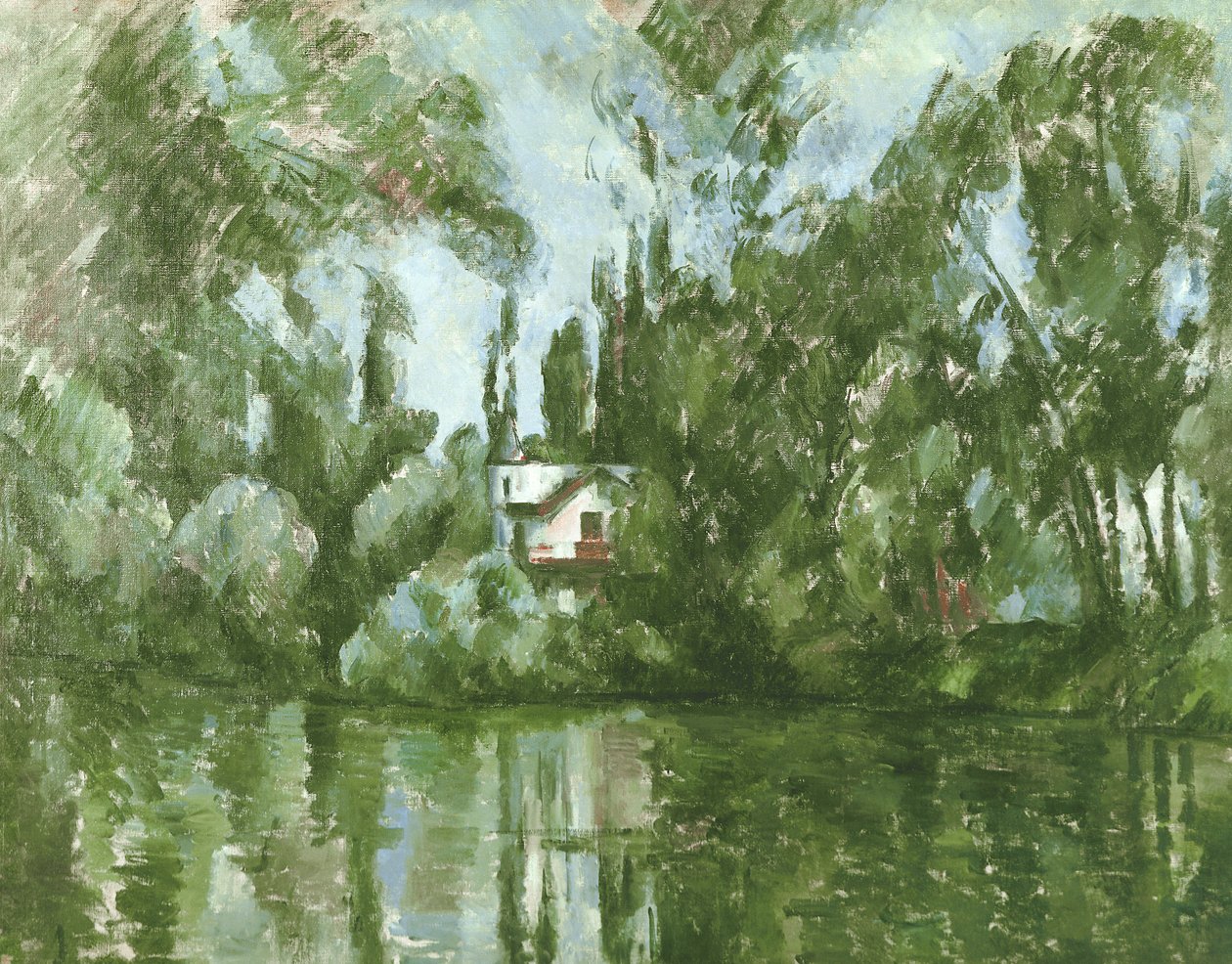 Talo Marnen rannalla tekijältä Paul Cézanne