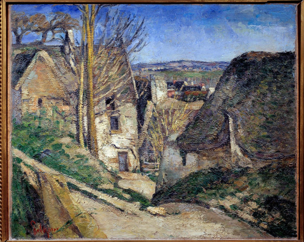 La maison du hangdu Paul Cezannen (1839-1906) maalaus 1873 su. 0,55x0,66 m Pariisi, Orsay-museo tekijältä Paul Cézanne