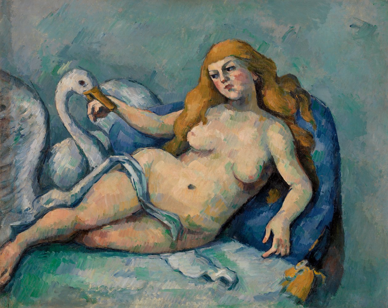 Leda ja joutsen, n. 1880 (öljy kankaalle) tekijältä Paul Cézanne