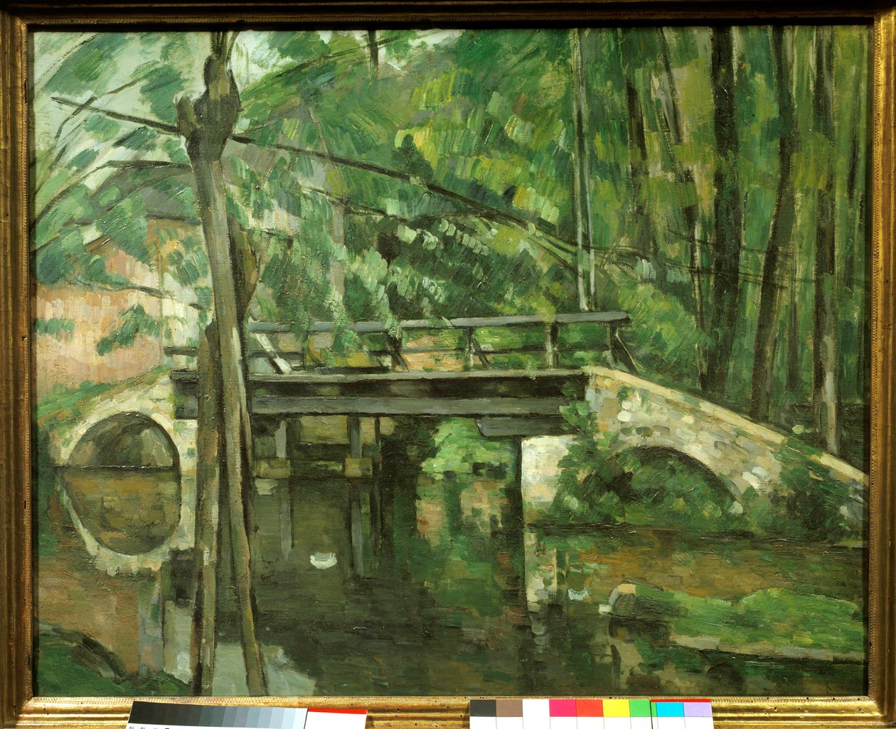 Maincy Bridge tai "Mency Bridge". Paul Cezannen (1839-1906) maalaus noin 1879. Mitat 0,58 x 0,72 m. Pariisi, Musee d
