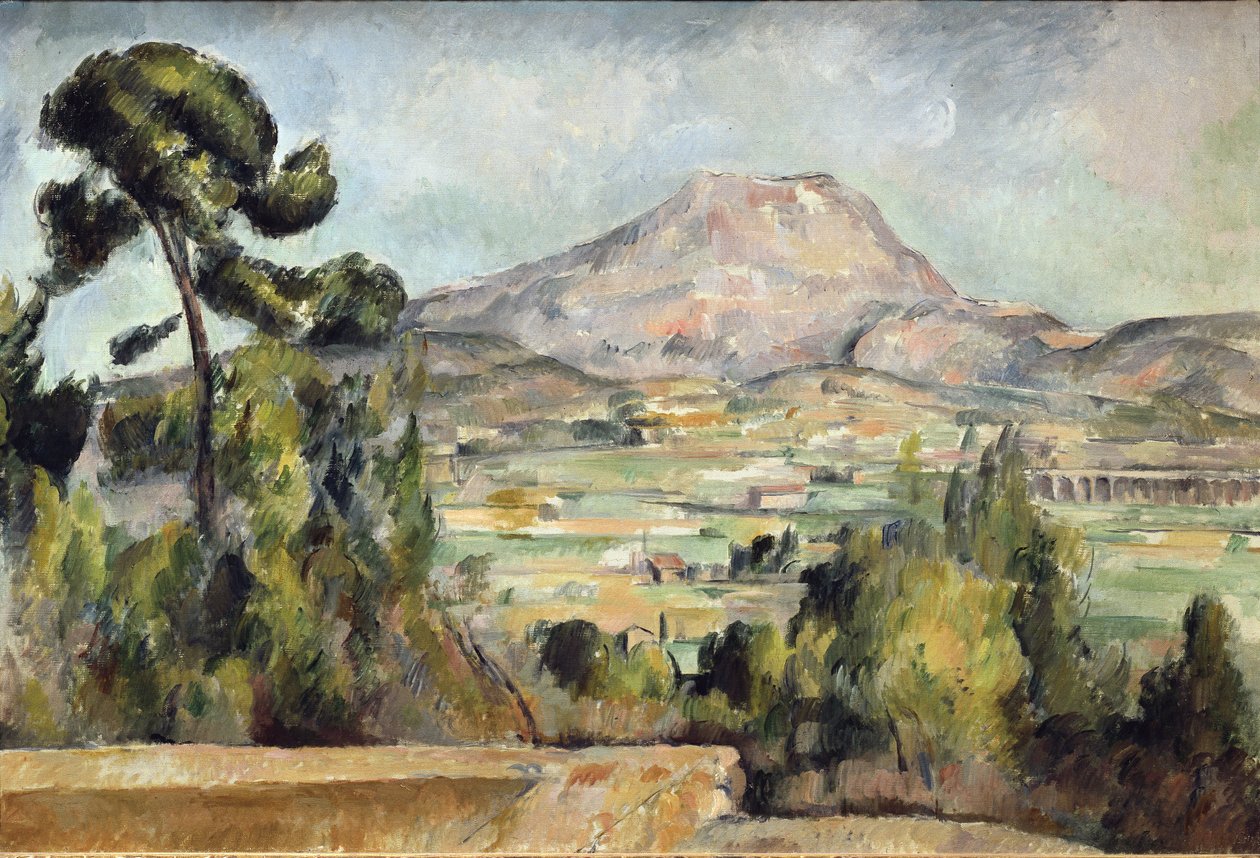 Vuori Sainte-Victoire - Öljy kankaalle tekijältä Paul Cézanne