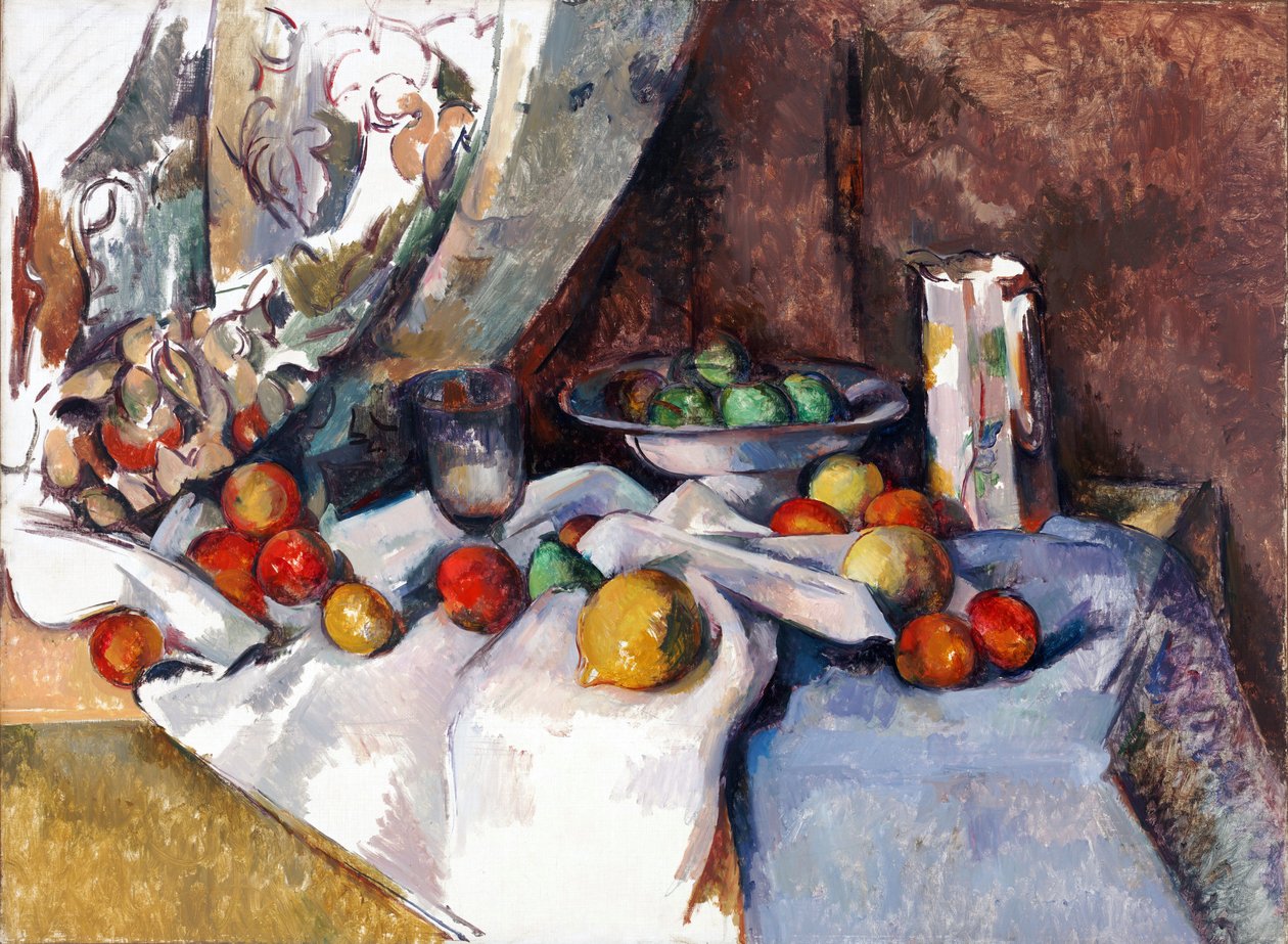 Natura morta amb pomes. Pintura de Paul Cezanne (1839-1906), oli sobre tela finlandès tekijältä Paul Cézanne