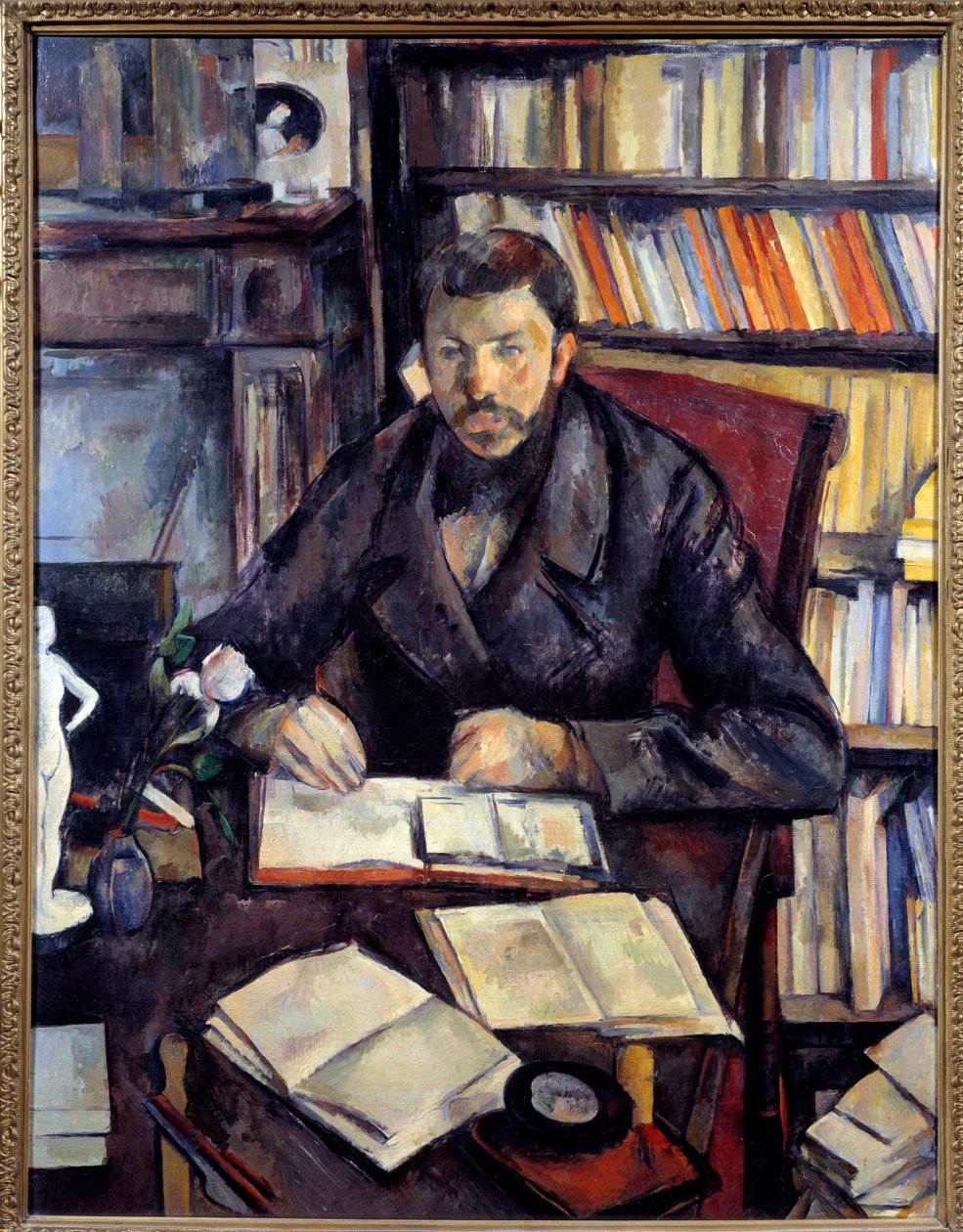 Gustave Geffroyn (1855-1926) muotokuva Paul Cezannen (1839-1906) kirjailijamaalaus 1895 su. 1,16 x 0,89 m Pariisi, musee d