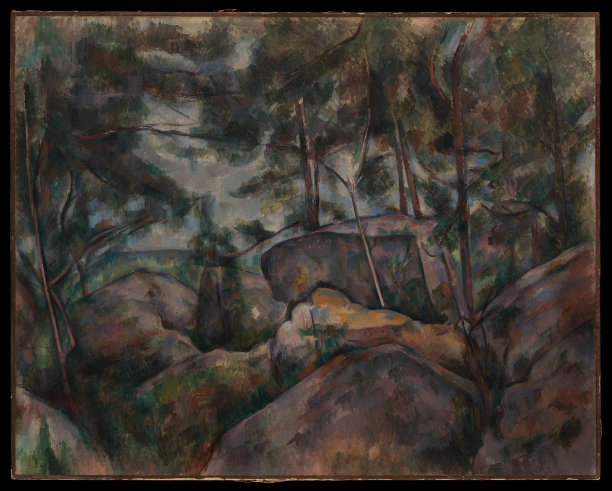 Kallioita Fontainebleaussa tekijältä Paul Cézanne