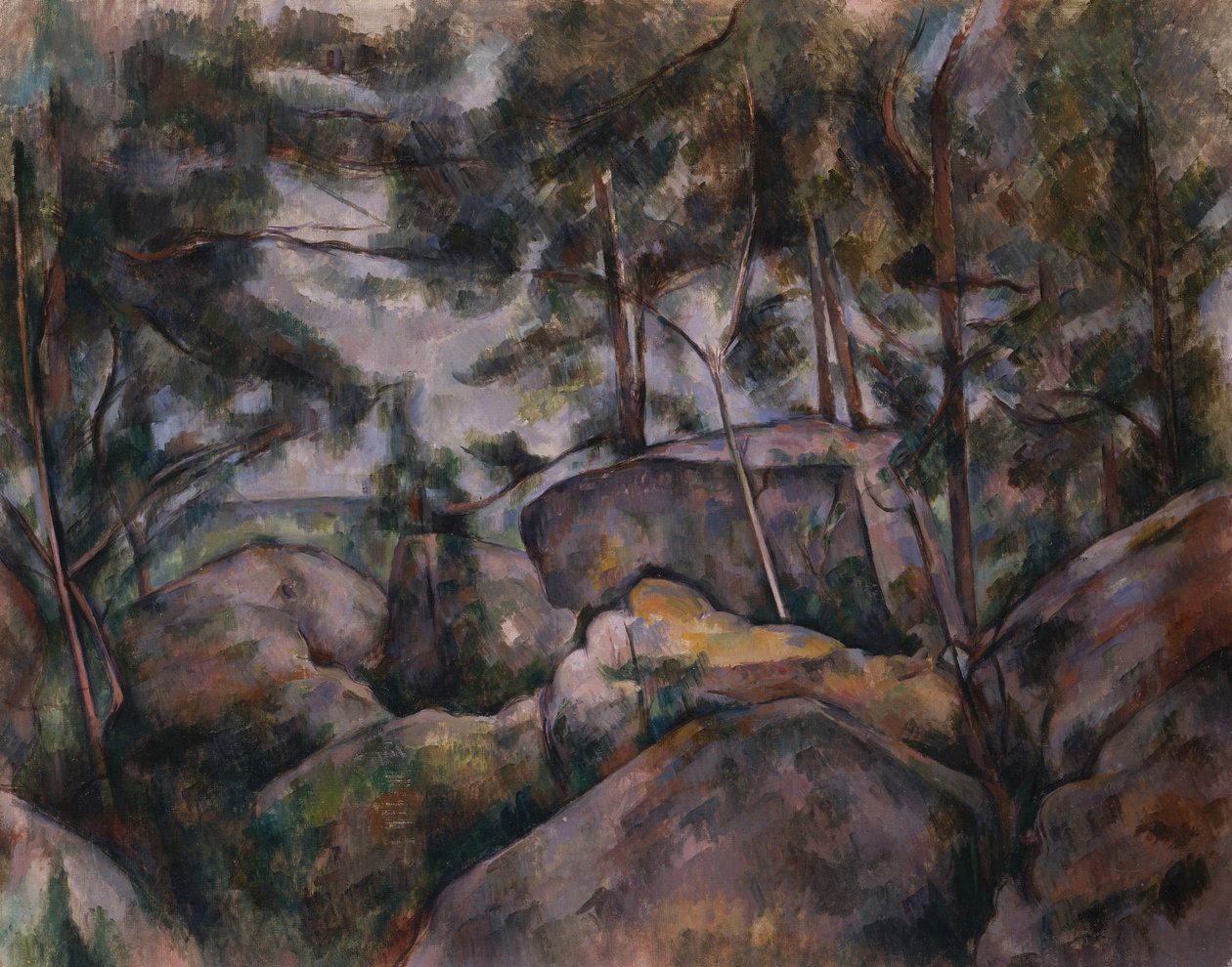 Kiviä metsässä tekijältä Paul Cézanne