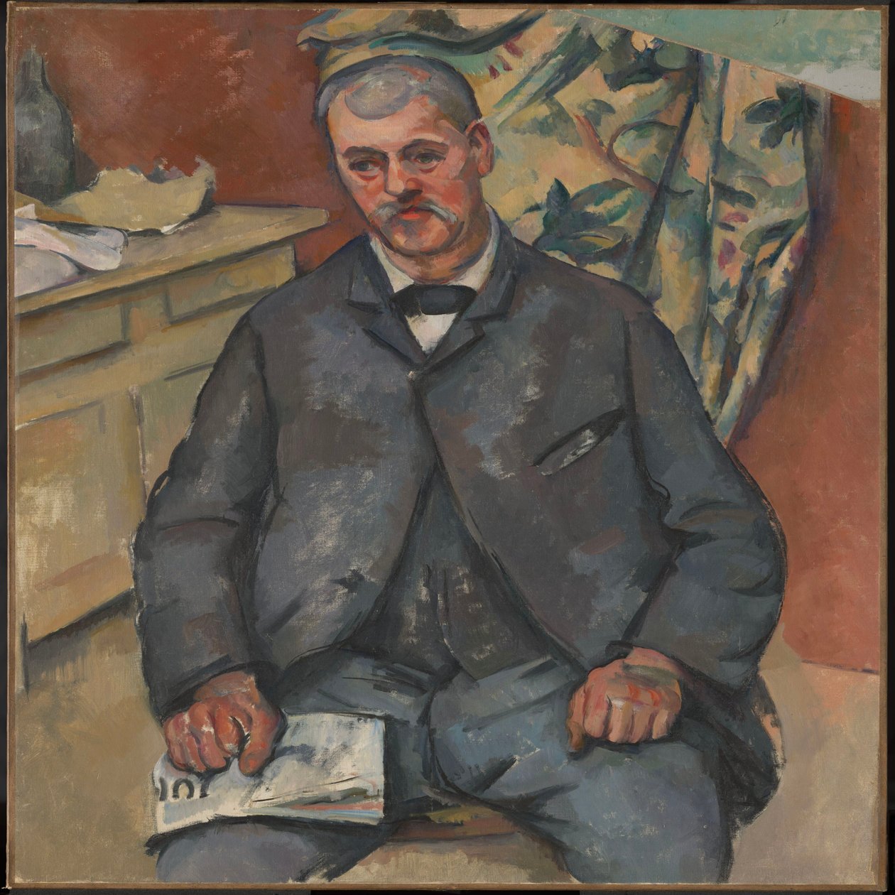 Istuva mies tekijältä Paul Cézanne