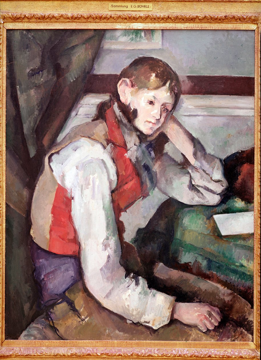 Poika punaisessa liivissä tai Poika punaisessa liivessä tekijältä Paul Cézanne