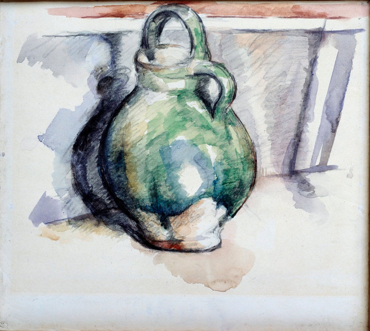 Paul Cezannen (1839-1906) Green Jug Watercolour and Lead Mine 1885 Paris, Musee du Louvre tekijältä Paul Cézanne