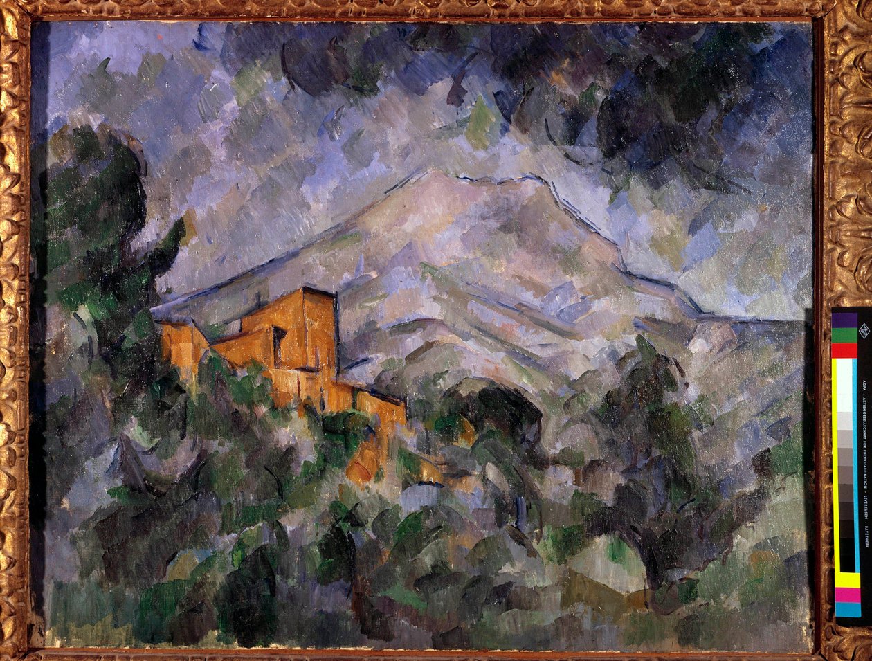 Paul Cezannen (1839-1906) Pyhän vuoren voitto ja musta linna maalaus 1904-1906 Tokio, Bridgestone-museo tekijältä Paul Cézanne