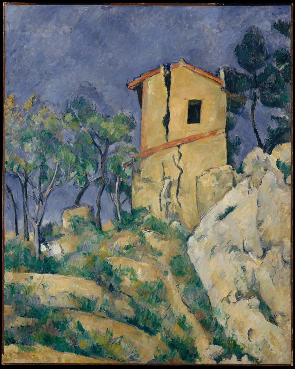 Talo, jonka seinät ovat halkeilleet tekijältä Paul Cézanne