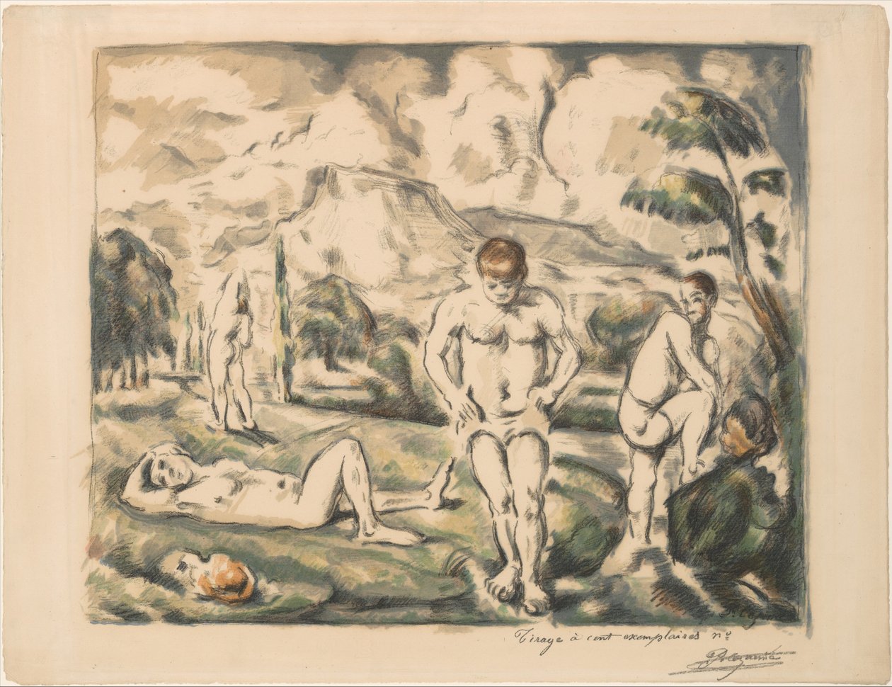 Suuret kylpijät (Kylpijät) tekijältä Paul Cézanne