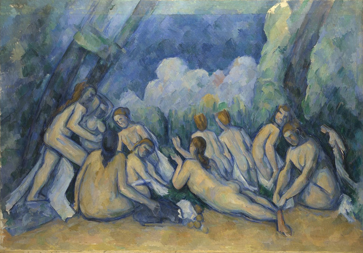 Suuret uimarit, n. 1900-05 (öljy kankaalle) tekijältä Paul Cézanne