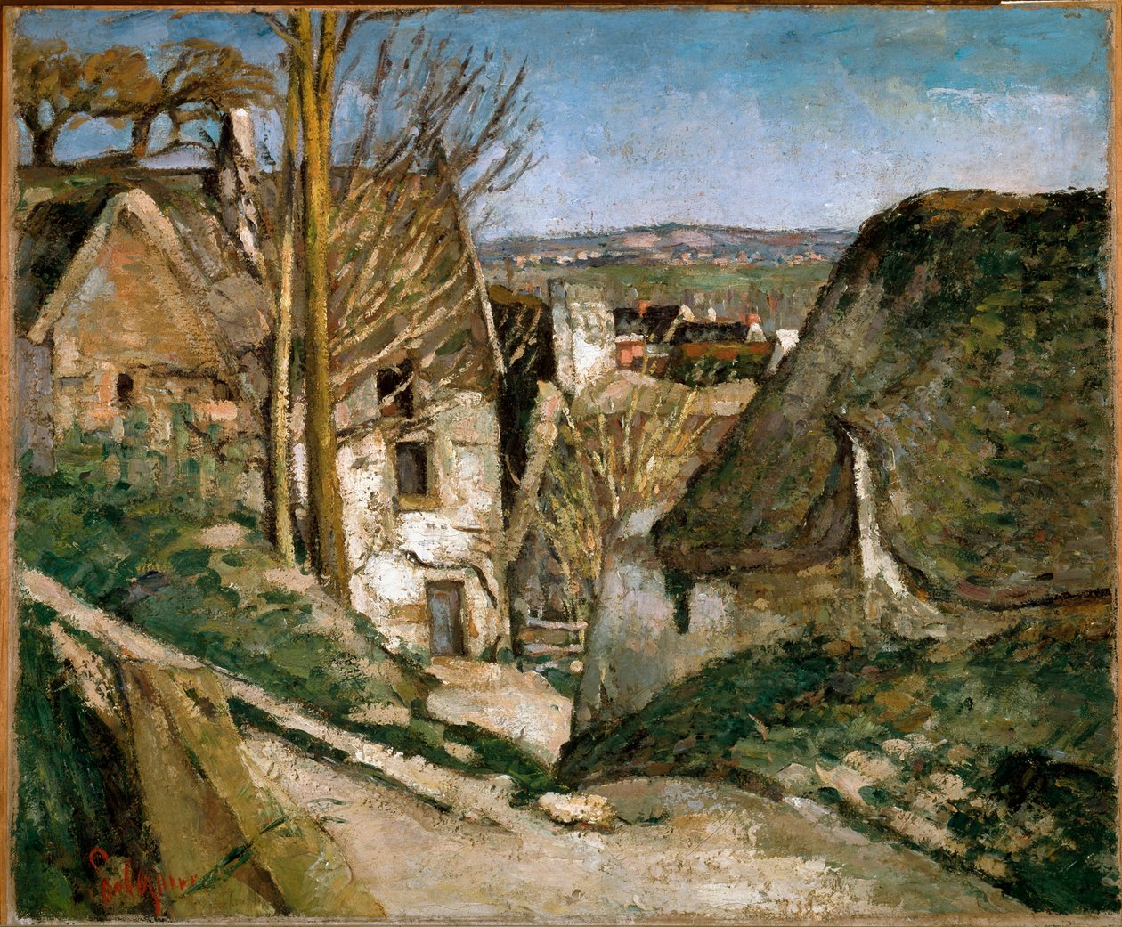 Hirtetyn miehen talo (öljy kankaalle tekijältä Paul Cézanne
