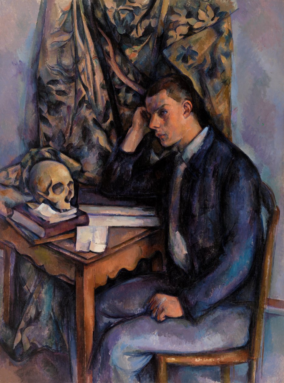 Nuori mies ja kallo tekijältä Paul Cézanne