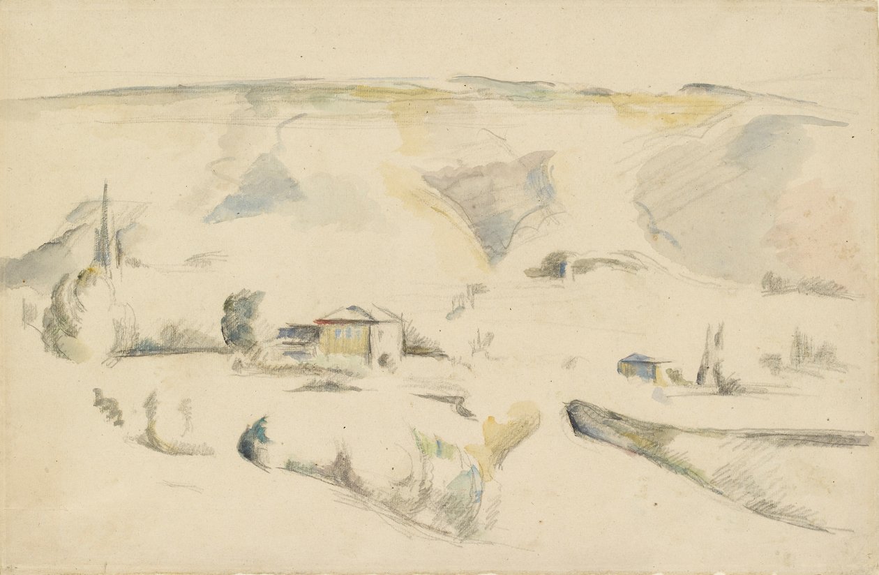 Näkymä laakson yli, 1800-luvun loppu tekijältä Paul Cézanne