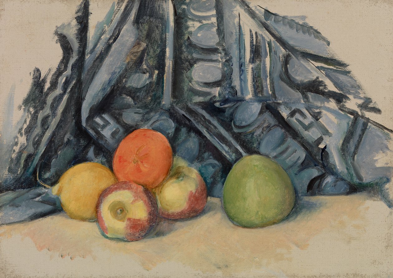 Omenat ja kangas tekijältä Paul Cézanne