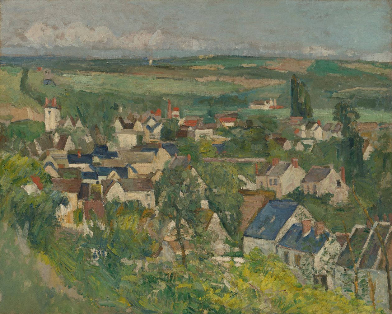 Auvers, Panoraamanäkymä, 187375. tekijältä Paul Cézanne