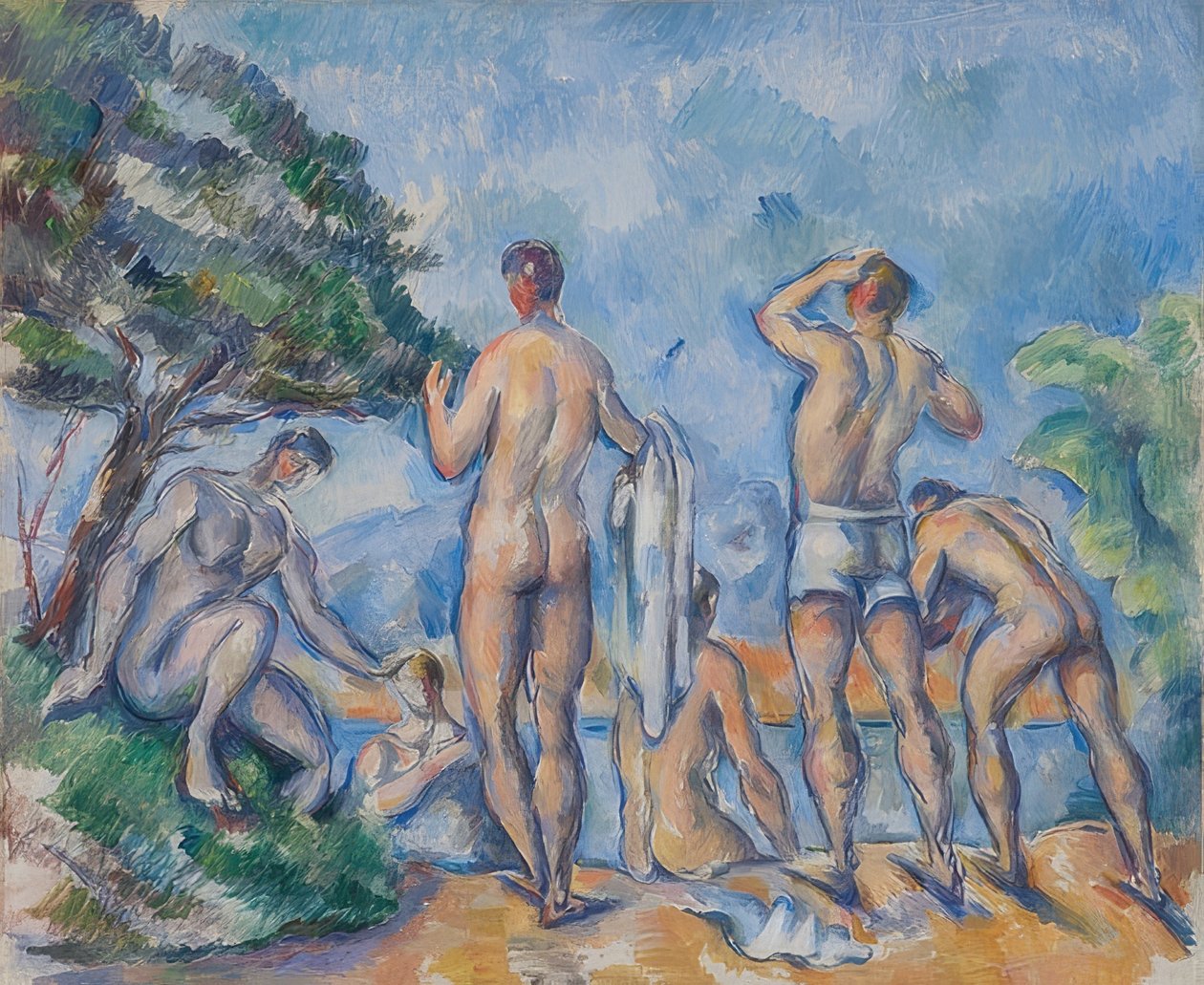 Uiminen. 1890-92 tekijältä Paul Cézanne